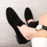 Lazy Luxe — Suede Slip-Ons